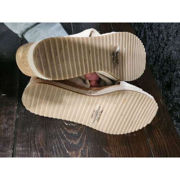 DV Dolce Vita Women's Edisun Beige Platform Cork Wedge Sandals/Sz. 9.5 - Picture 7 of 8